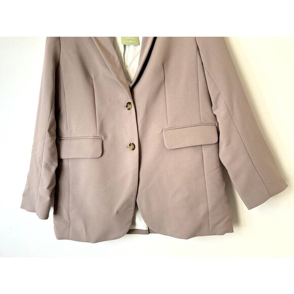 H&M 2 Button Classic Neutral Career Women's Blazer Beige Size Medium New - Picture 8 of 16